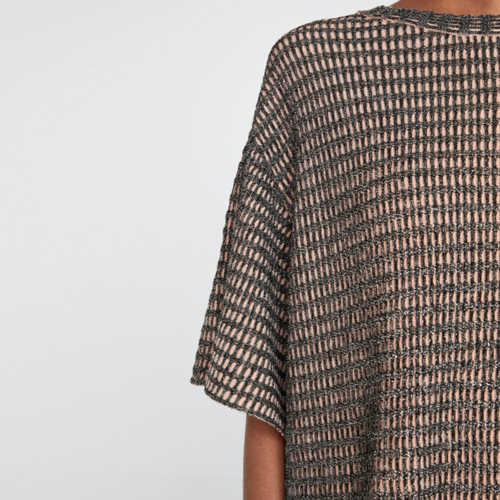 Zara Checked textured Weave knitwear - Picture 3 of 5